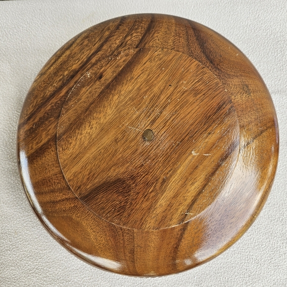 Monkey Pod Hand Carved Wooden Serving Storage Bowl with Lid MCM Tiki Philippines - Picture 8 of 12